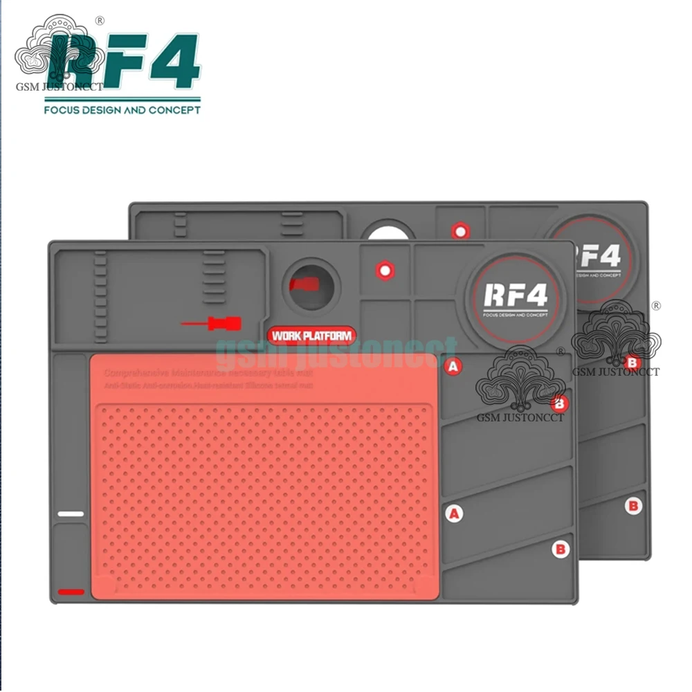 

RF4 RF-PO2 Insulated Silicon Welding Pad Welding BGA Desktop Station Telephone IC Repair Pad Maintenance Platform 260x380MM