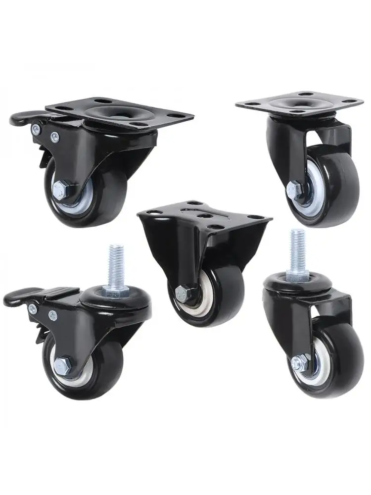 

4 Pcs/Lot 2 Inch Universal Golden Diamond Caster Brake Pu Wheel Polyurethane Furniture Speaker Mute Manufacturer Wholesale