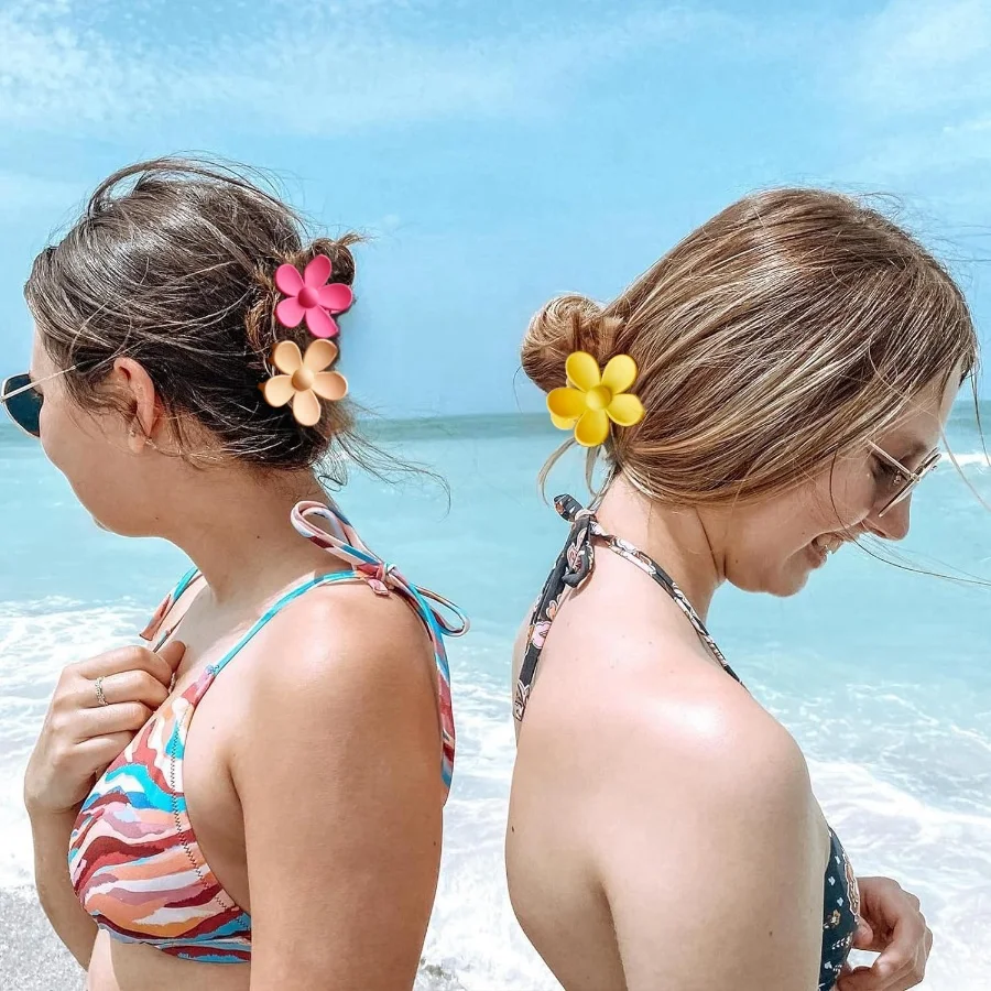 6 Stück/Set, Haarspange mit matter Oberfläche, 5 cm, mittelgroß, geeignet für feines Haar, ideal für einen halbgebundenen Look, süßes und niedliches Design. – Detail 9