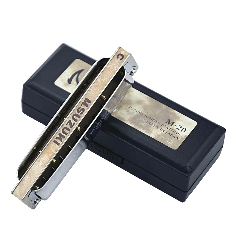 Diatonic Harmonica Suzuki 10 Holes Diatonic Harmonica Blues Harp Professionals Armonica M-20 ManJi Ultimate Standard Model Low Key C F