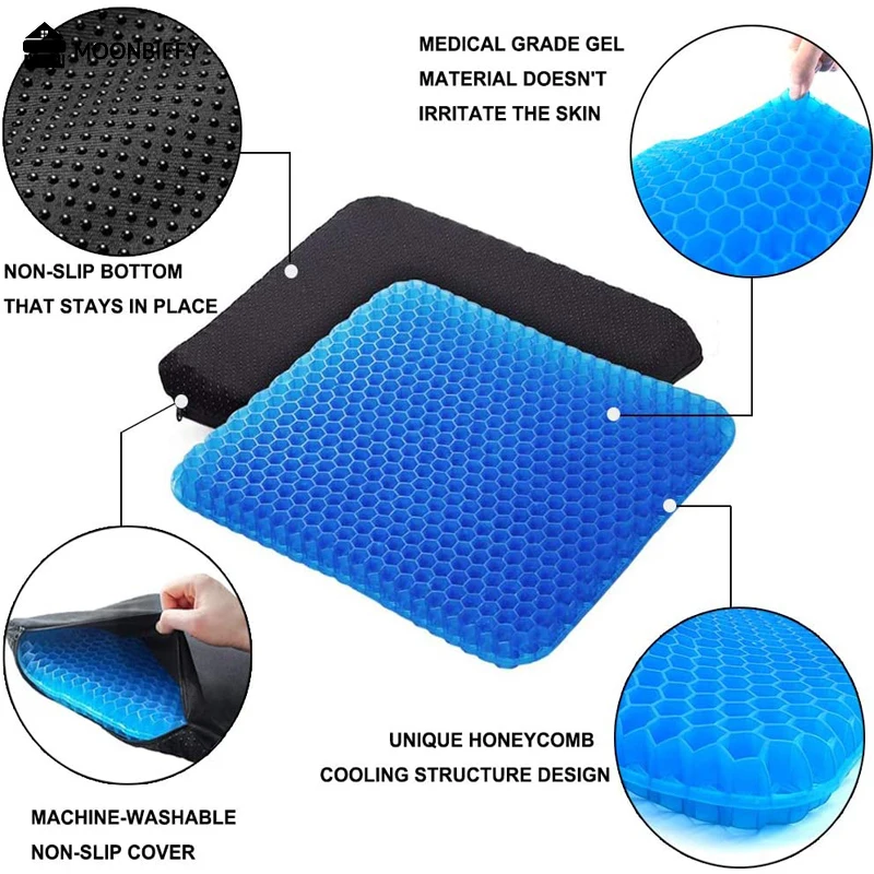 Gel Seat Cushion Office Chair Seat Breathable Butt Pad Ice Pad Gel