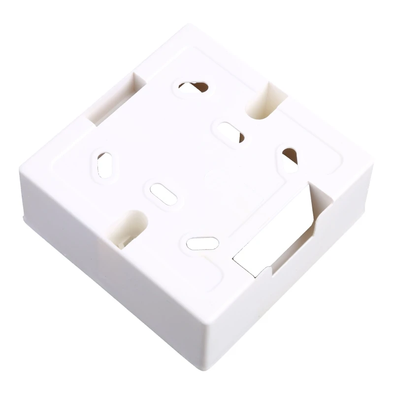 86 Type Switch Socket Protector Wall Mounted Junction Box White PVC Bottom Box for Protection Cover Waterproof & Dustpr Q84D