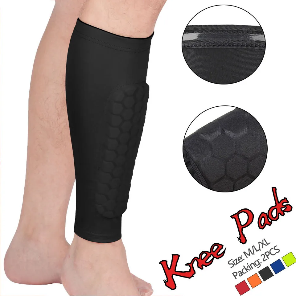 

2PCS Honeycomb Protective Gear Leg Compression Professional Sports Tibia Leggings Adult Football Basketball Injury Calf Guard