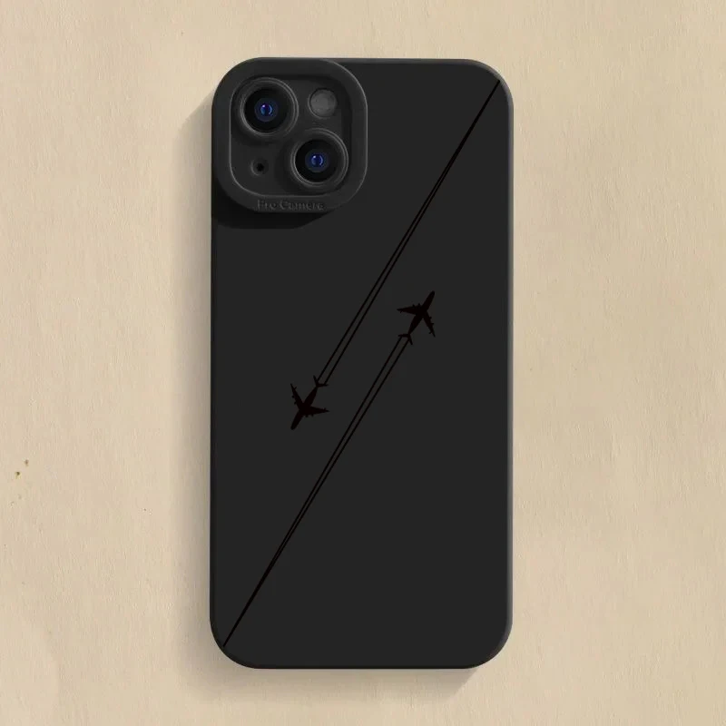 Travel-Inspired Airplane Route Design Phone Case - Soft Protective Cover