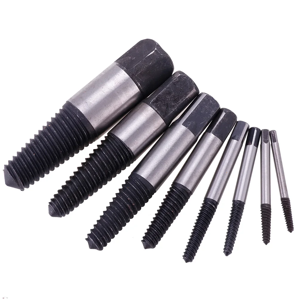 Screw Remover Extractor Drill Bits Carbon Steel Guide Set Broken End Bolt Removal Drill Set Damaged Bolts Remover Tools 1/8PCS