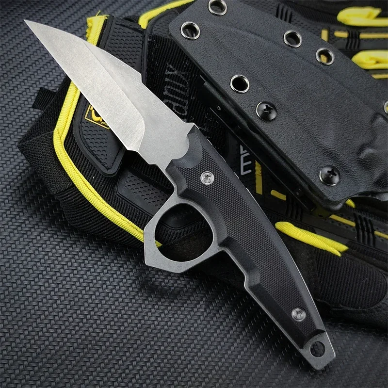 

Tactical Fixed Blade Knife Outdoor Pocket Knife G10 Handle Kydex Sheath EDC Camping Hunting Survival Straight Knives Multi Tool