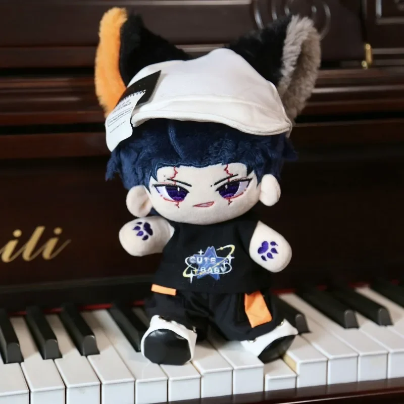 20cm Doll Clothes Wolf Prince Ear Hat Overcoat Fashion Suit Stuffed Plushies Plush Doll Accessories Anime Toy For Kids Gifts
