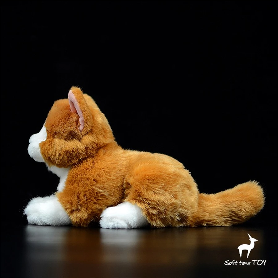 Ginger Cat High Fidelity Cats Plushie Orange Cat Plush Toys Lifelike Animals Simulation Stuffed Doll Kawai Toy Gifts Kids 4