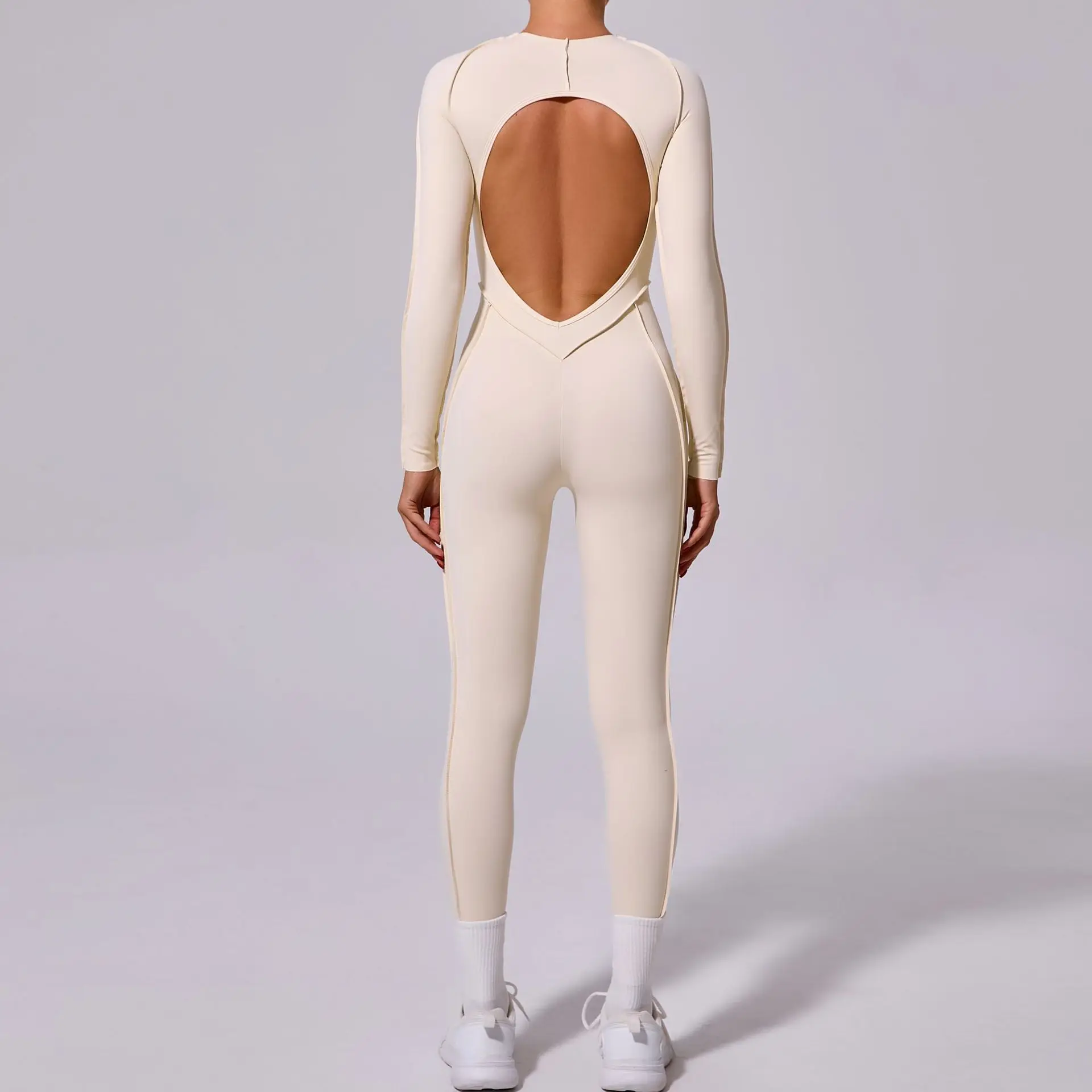 Yoga Set Sports Set Gym Workout Set Sportswear Set Fitness Set Fitness Jumpsuit Fitness One Piece Wear One-piece Yoga Jumpsuit Women Long Sleeved Set Quick Drying Yoga suit Gym Training Suit Sportswear Bodysuits Women Fitness Set