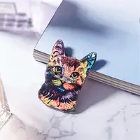 Wild Fashionable Multicolor Elegant Acrylic Sparkling Cat Brooch For Women Women's Jewelry Popular Fashion Versatile Rhinestone 2