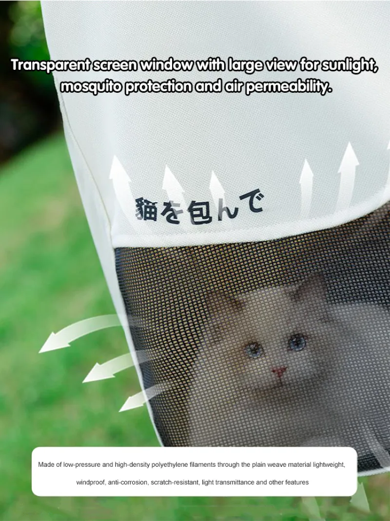 통기성 숄더 반려동물용 휴대용 고양이 가방, 통기성 캔버스 가방