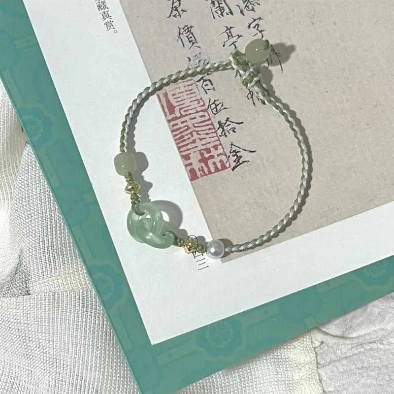 Original fresh pastoral style romantic couple rope chain natural