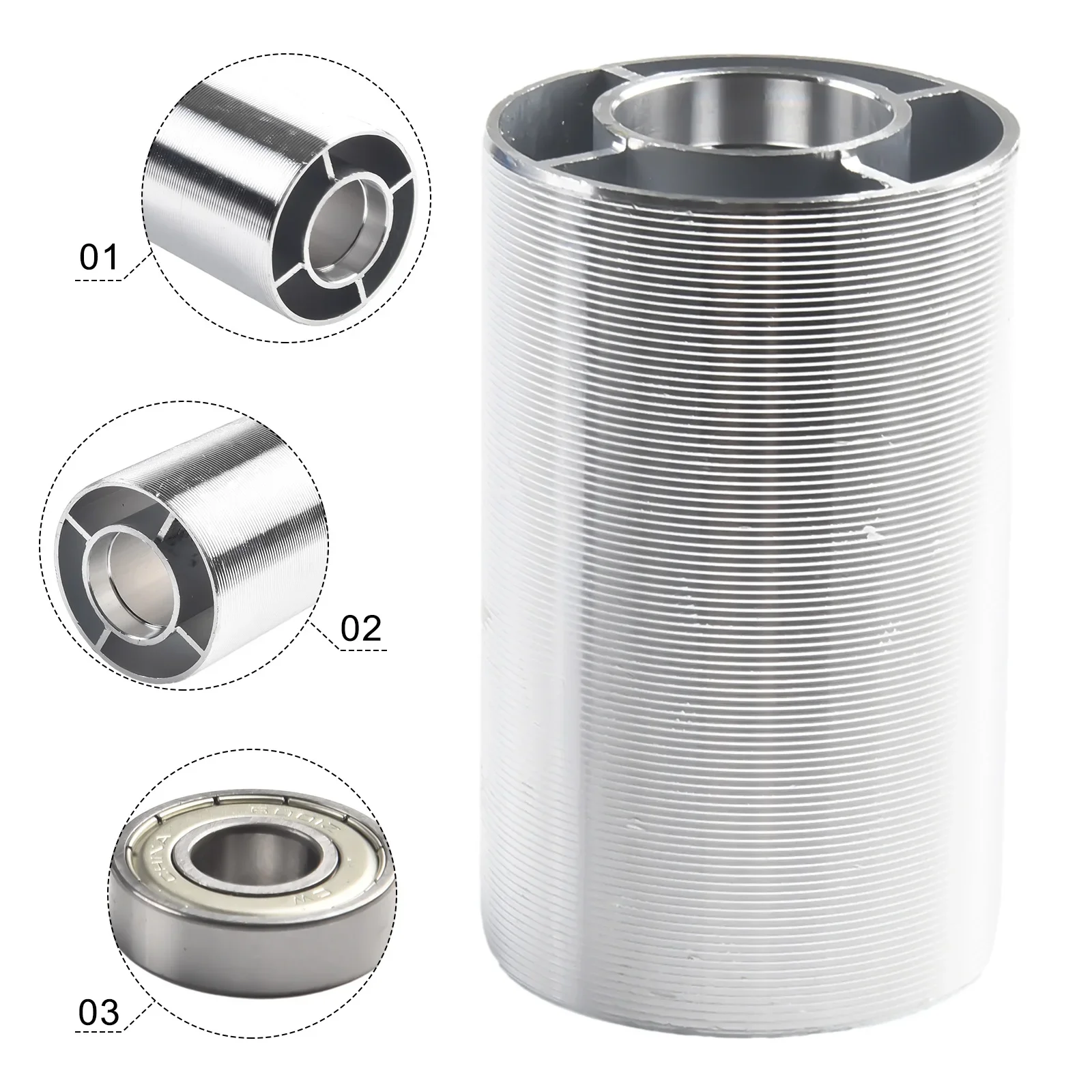 Belt Sander Driving Roller Aluminum Belt Sander Driving Roller For 9403 For Mutian Front Drum Wheel Power Tools 4
