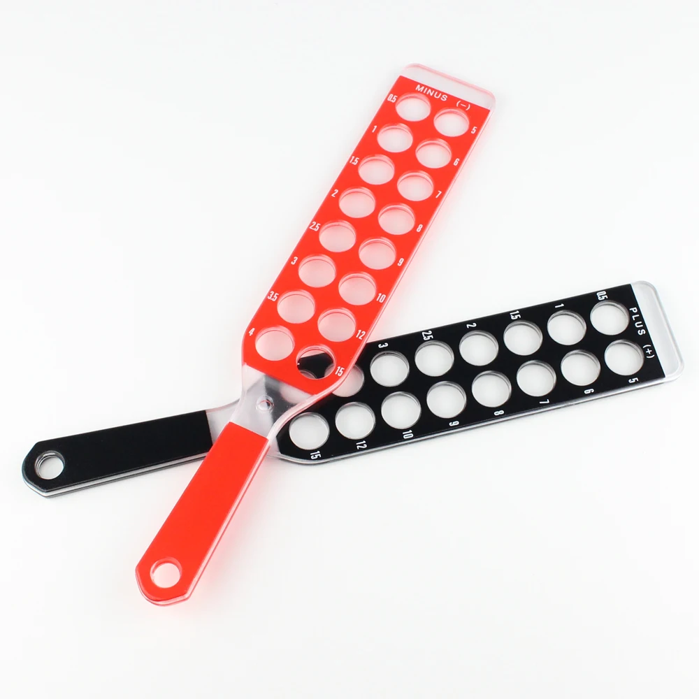 Kostenloser Versand Retinoskopie Linsen regal Set optisches Instrument 32 Linsen Nylon Schutzhülle hochgenaue Dioptrien – Detail 2