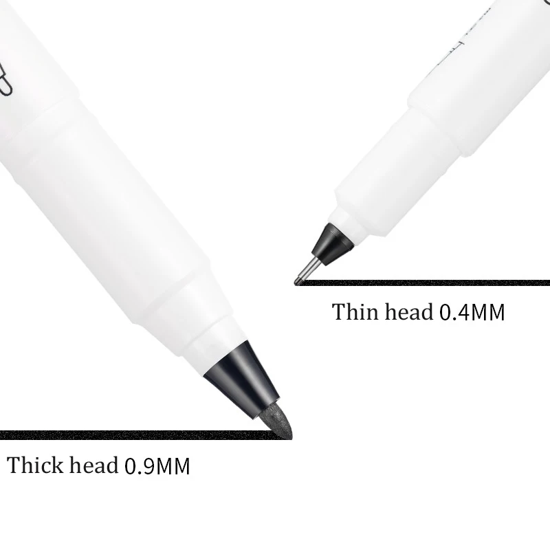Japanese Stationery Uni Doubel Headed Oil Marker Pen ,0.4~0.9mm Writing Quick Dry Pen For CD Glass Ceramic Fabric Leather Tire 4
