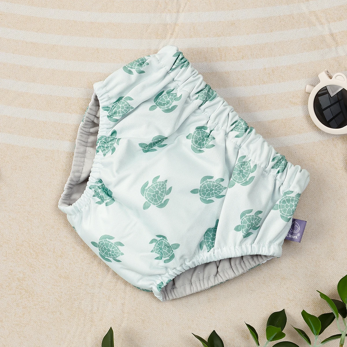 Elinfant L Size Waterproof Baby Training Pants Suede Cloth Inner Baby Cloth Diapers for 8-13kg Boys and Girls