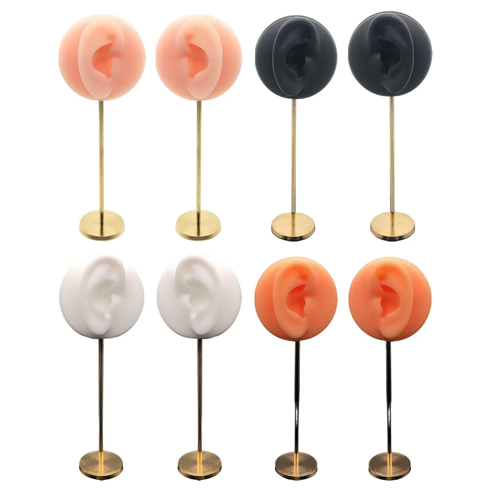

Silicone Ear Mannequin Stand Ear Shaped Showcase Jewelry Organizer Earring Display Holder for Tabletop Party Bedside Table
