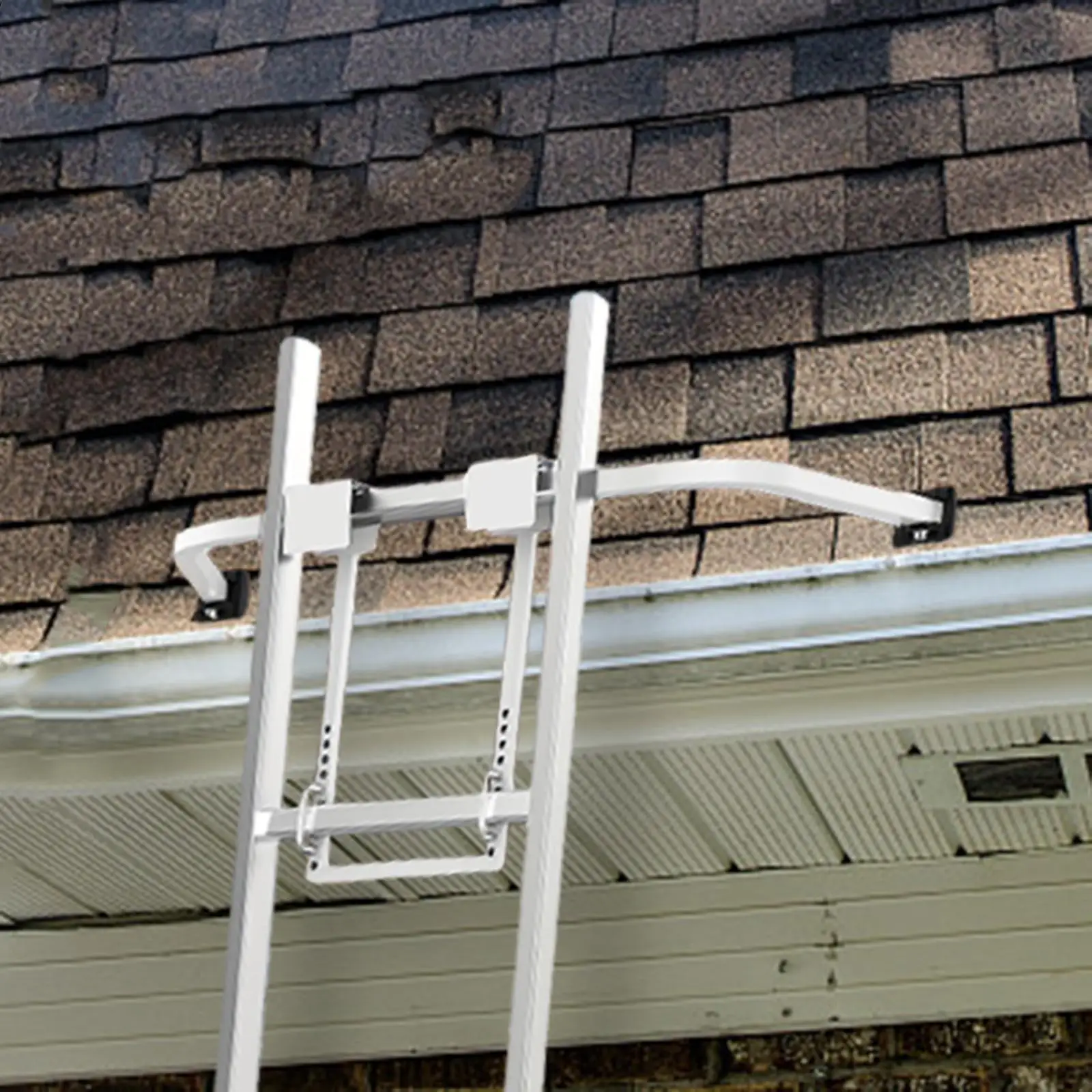 Roof Ladder Stabilizer, Adjustable 330 lb Weight Rating Rubber Bottom Pad Wall Ladder Standoff for Outdoor Repairing Working