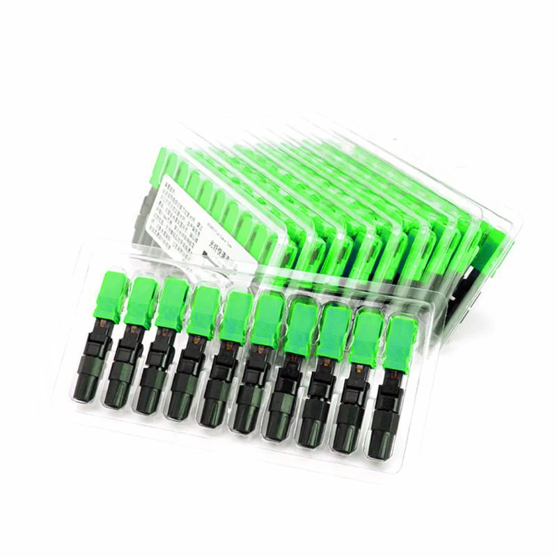 50pcs 100pcs SC APC Fast Connector Embedded Connector FTTH Tool Cold Fiber Fast SC Fiber Optic