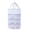 4 Layer Fish Hanging Basket with Zips Removable Anti-Fly Windproof Hook Fine-Grained Grid Drying for Fish/Vegetables/Fruit/Herbs 5