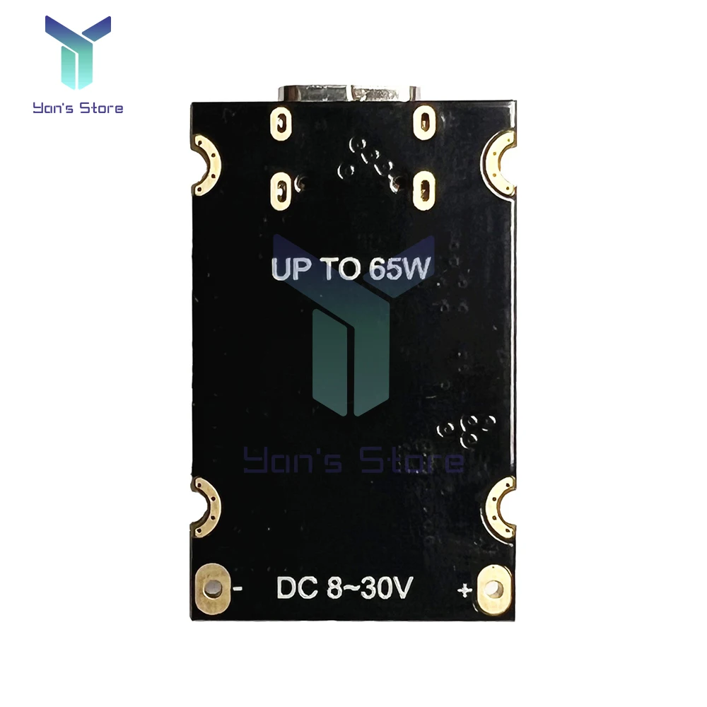 고속 충전 어댑터 모듈, USB C타입 스텝 다운 충전 모듈, 화웨이 SCP/FCP용, PD3.1, QC3.0, SCP, PD65W, DC 8-30V-20V, 3.25A