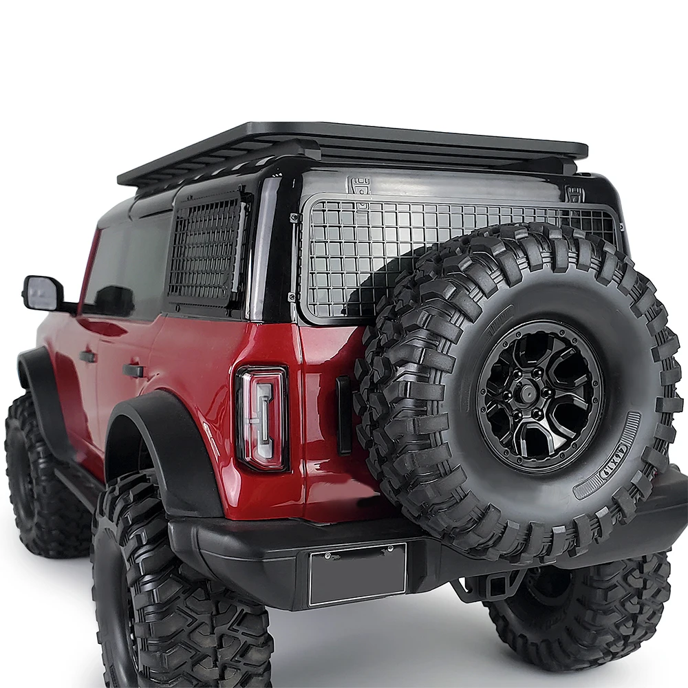 YEAHRUN RC Auto Fenster Mesh Motor Abdeckung Blatt Gepäck Net Lufteinlass Grille für 1/10 TRX4 Bronco Simulierte Dekoration Teile – Detail 5