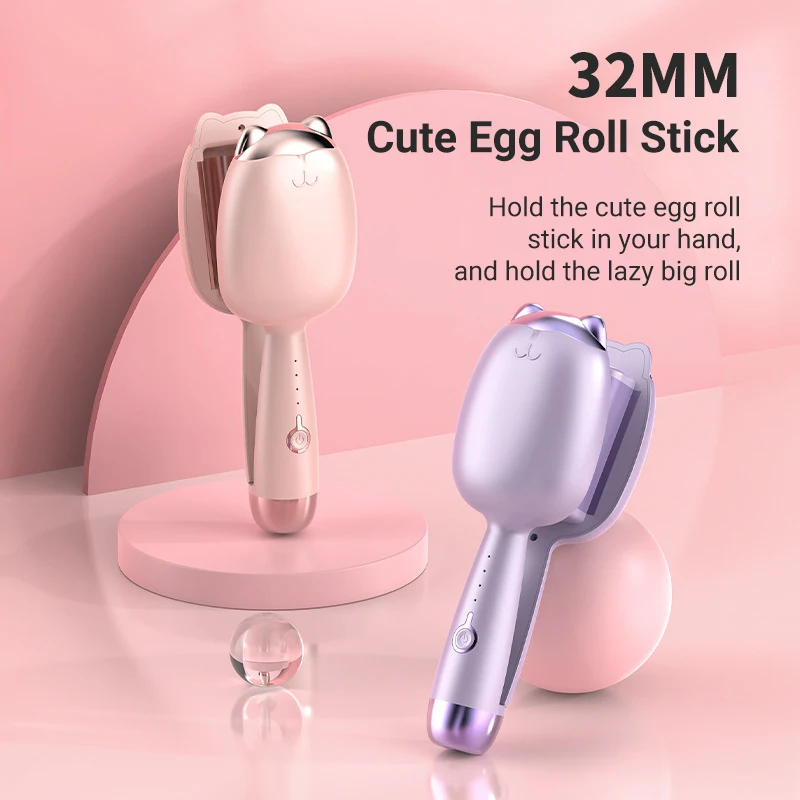 

32mm Hair Curling Ceramic Curling Iron Professional Hair Styler Tools Hair Big Waver Egg Rollers Curling Hair Tools