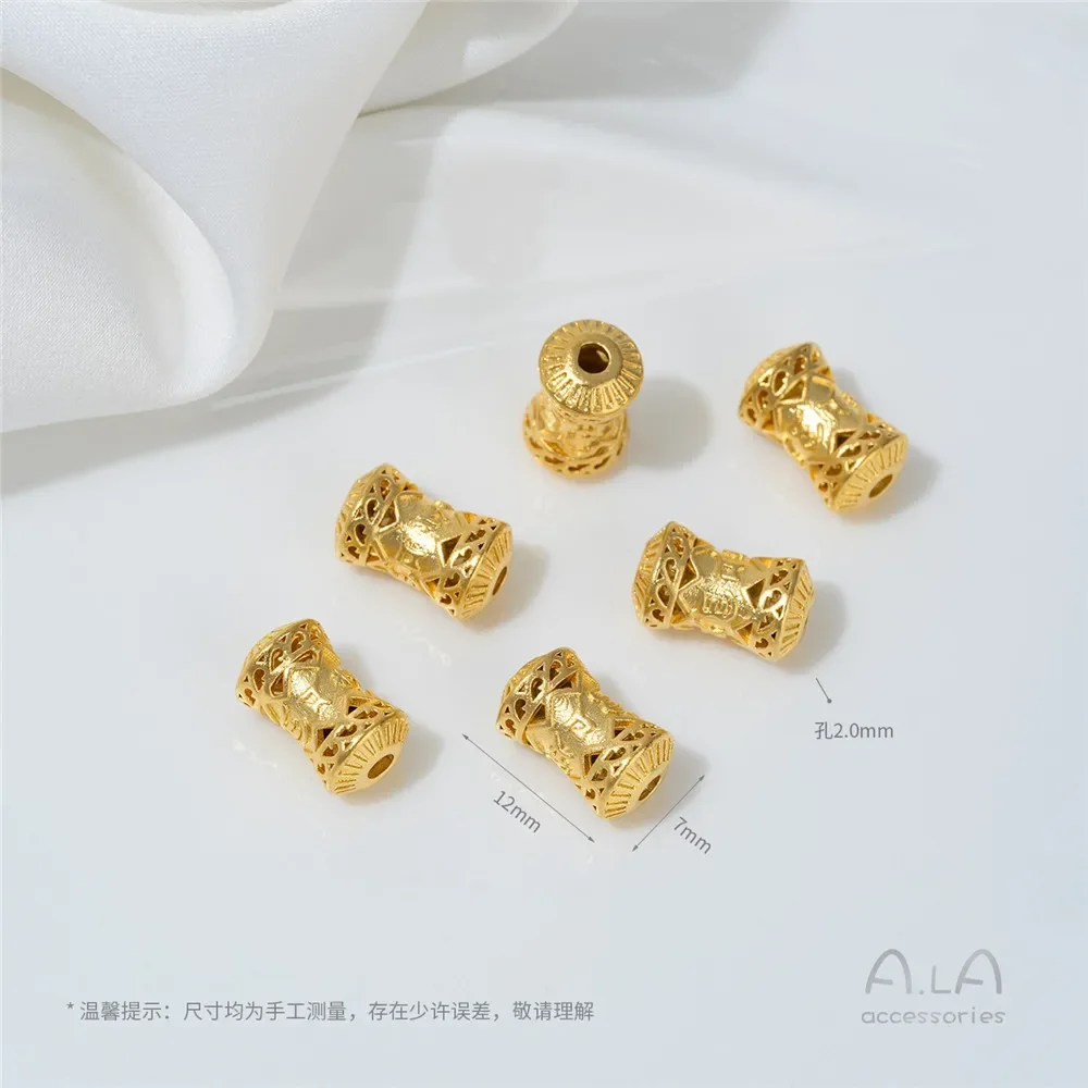 Z472 베트남산 모래 금 액세서리, 더블 피쉬 호리병 모양 하트 비즈 펜던트, 크리스탈, DIY 수제 비즈 재료