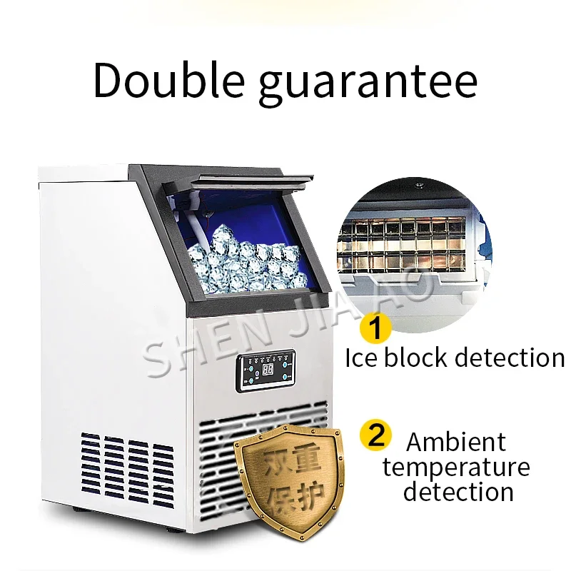Ice Makers SK-60FF/GK40 Ice Machine Commercial Tea Shop Small Household Intelligent Automatic Cube Making Machine 60kg/days
