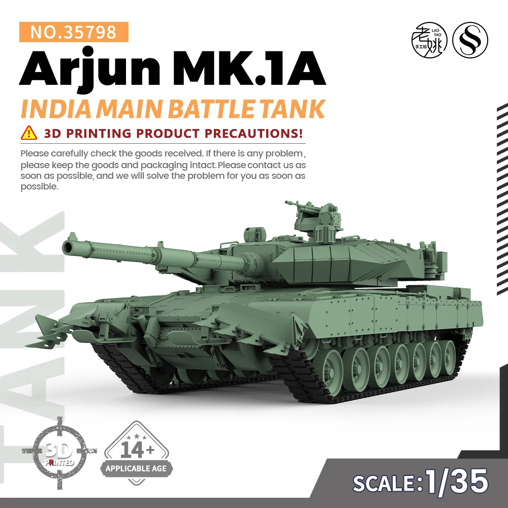 SSMODEL 1/35 밀리터리 모델 키트, 인도 Arjun MK.1A 메인 배틀 탱크, SS35798
