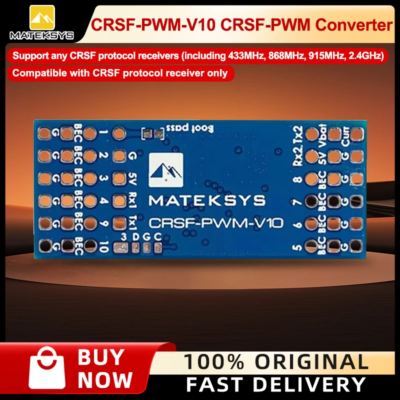 MATEK CRSF-PWM-V10 Converter with Variometer 10CH PWM Output Compatible ...