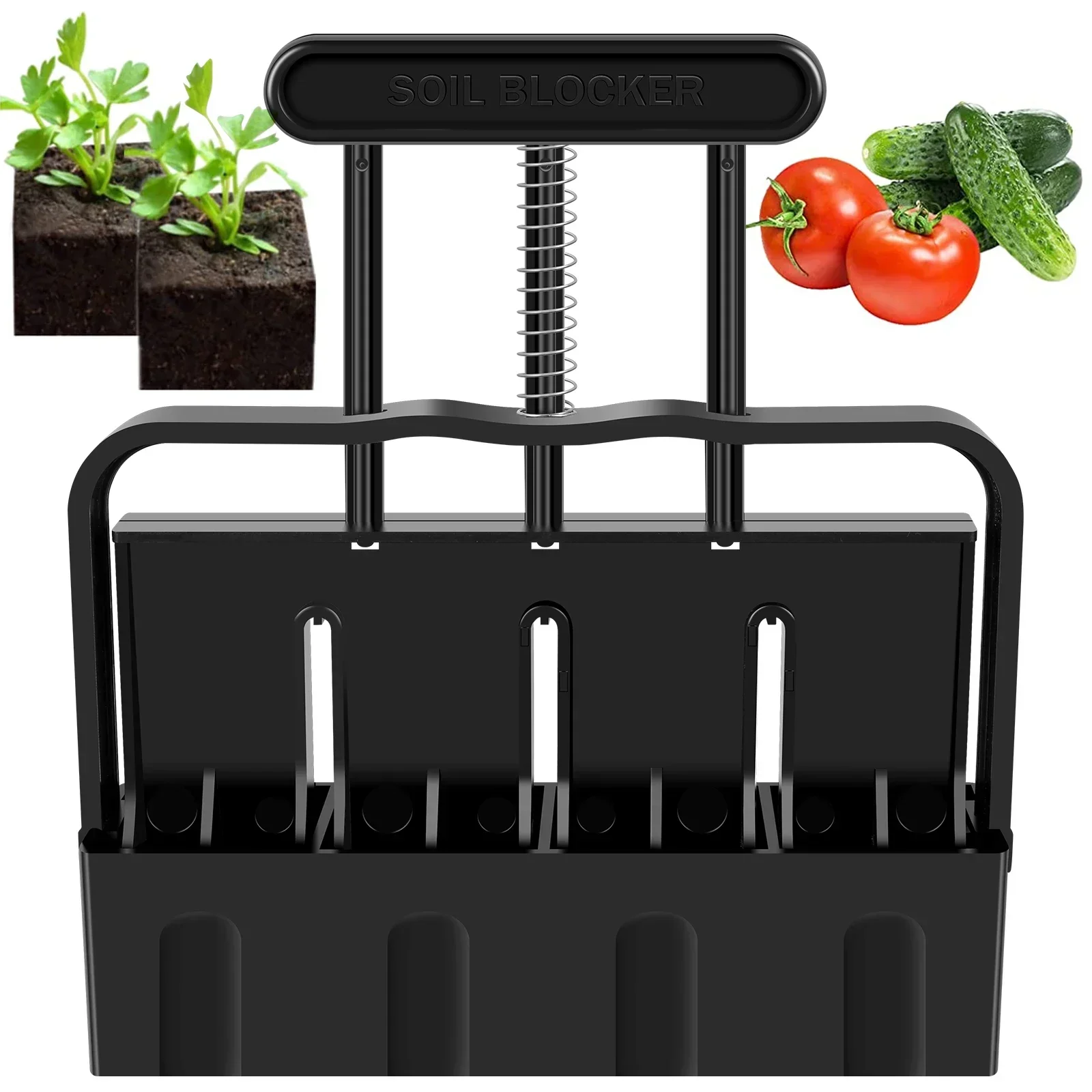 Handheld Planting Tool Soil Block Maker Hand-held Soil Block Making Tool Heavy-Duty Manual Maker Reusable for Garden