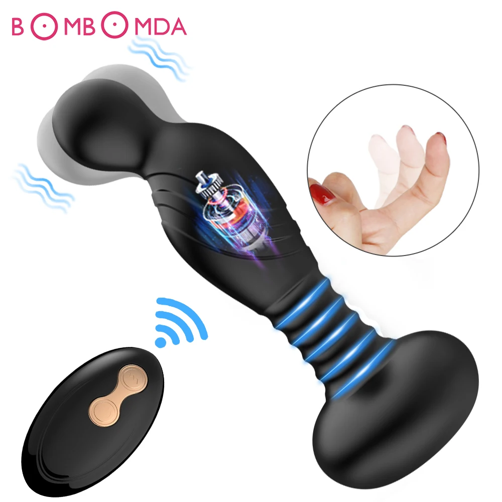 Silicone Anal Vibrator With Wireless Remote For Prostate Massage_voghion.com