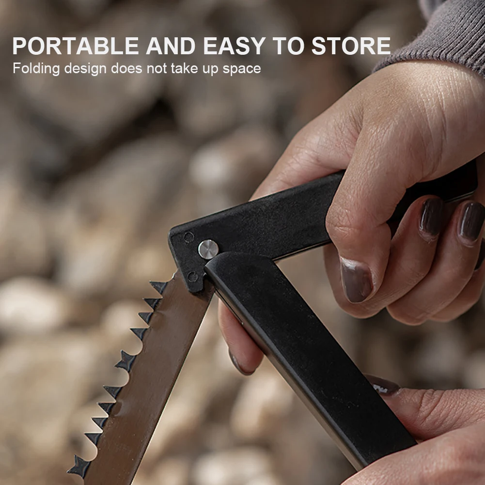 Folding Garden Bucksaw Multifunctional Hiking Wood Saw Aluminum Alloy with Storage Pouch Camping/Garden/Outdoor Survival Tool 3