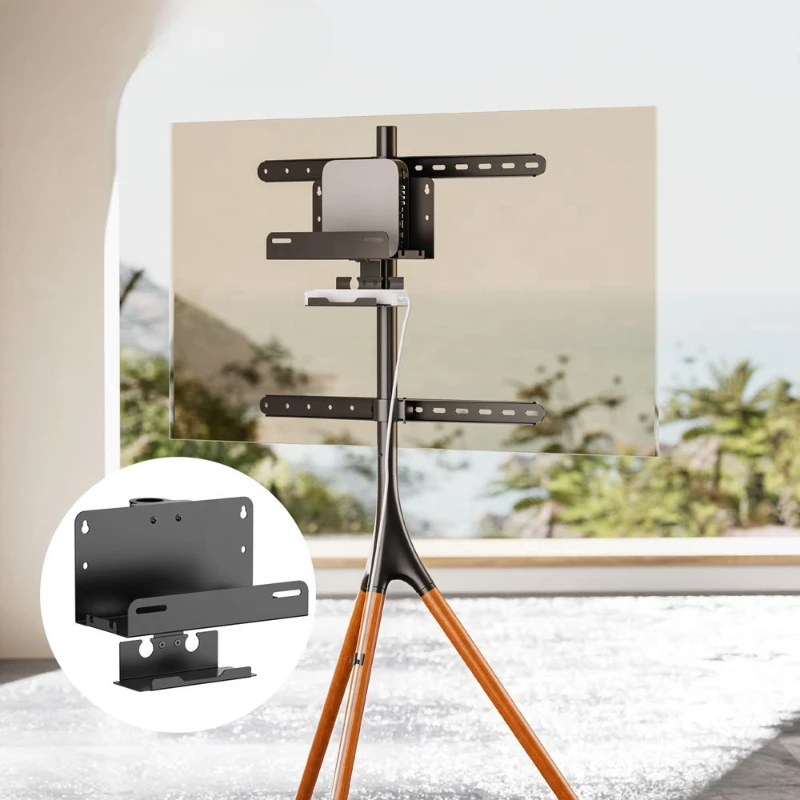 

Universal TV Stand Accessory Pole Media Player Stand with Power Strip Bracket
