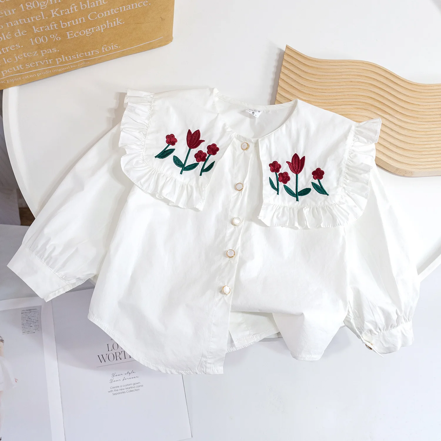 New Fashion Kids Cotton Blouses Custom Embroidery Pattern Girls Fashion  Shirts - China Kids Blouses and Colorful Shirt price