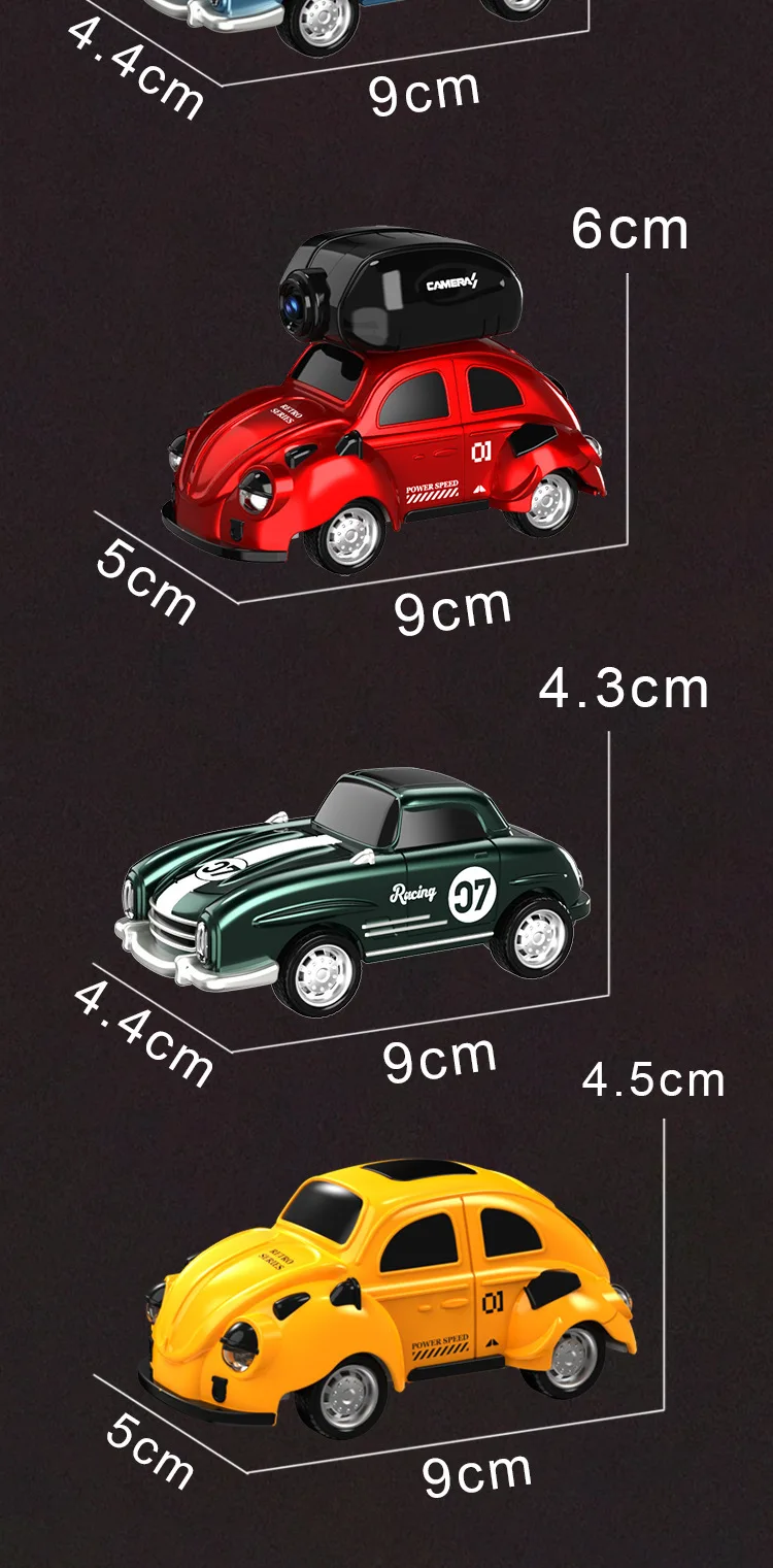 Mini Rc Car with Camera HD Wifi Fpv Pocket Racing Drift Vehicles Light Music Remote Control Car Radio Controlled Cars Toys Boys 