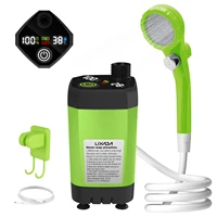 Outdoor Shower Kit Portable Camping Shower Pump RV Camp Shower w/Full Screen Intelligent Digital Display Adjustable 6000mAh Show 4