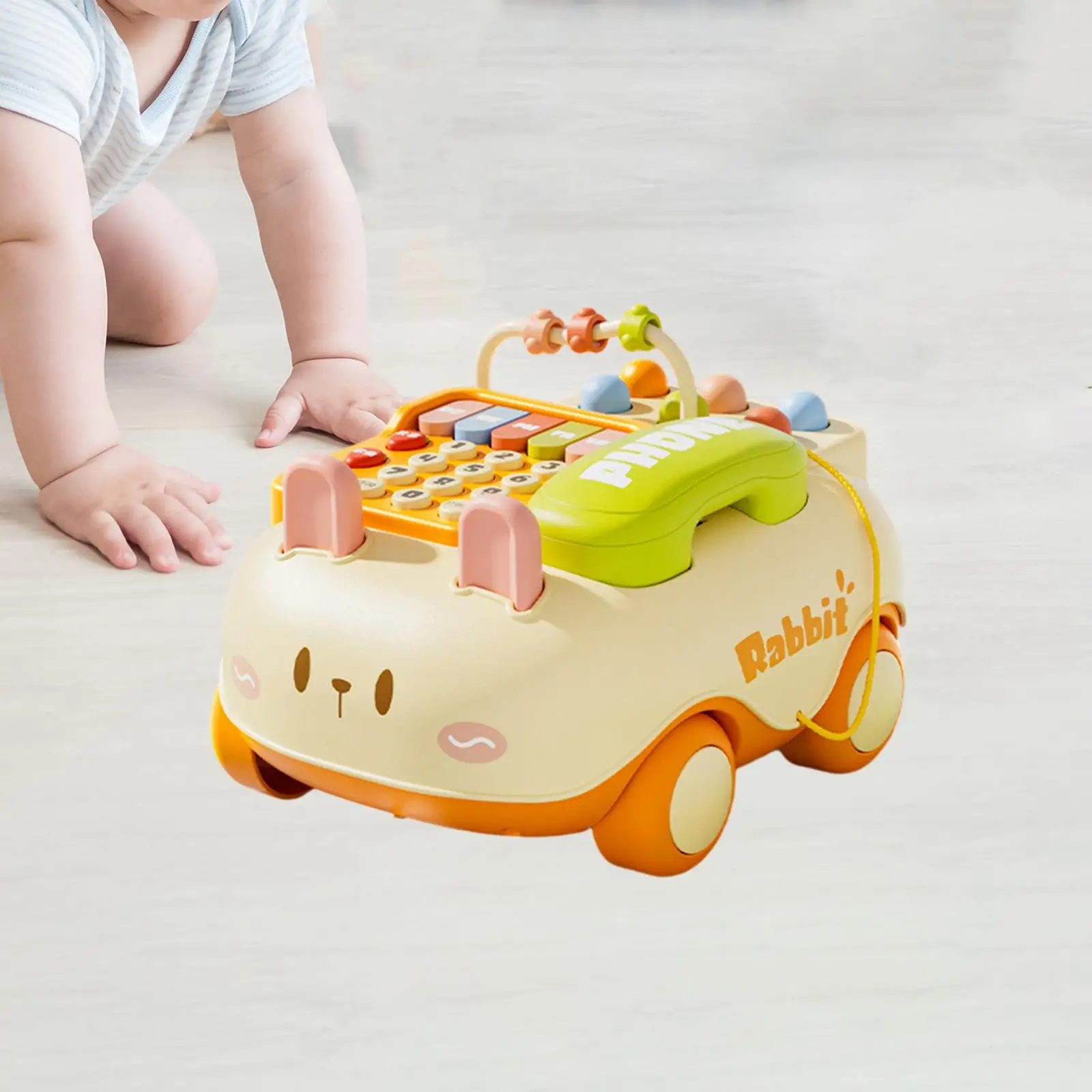 Baby Telephone Toy Educational Toy Multifunction Creative Simulation Telephone Pretend Phone for Toddler Kids Boys Birthday Gift 3