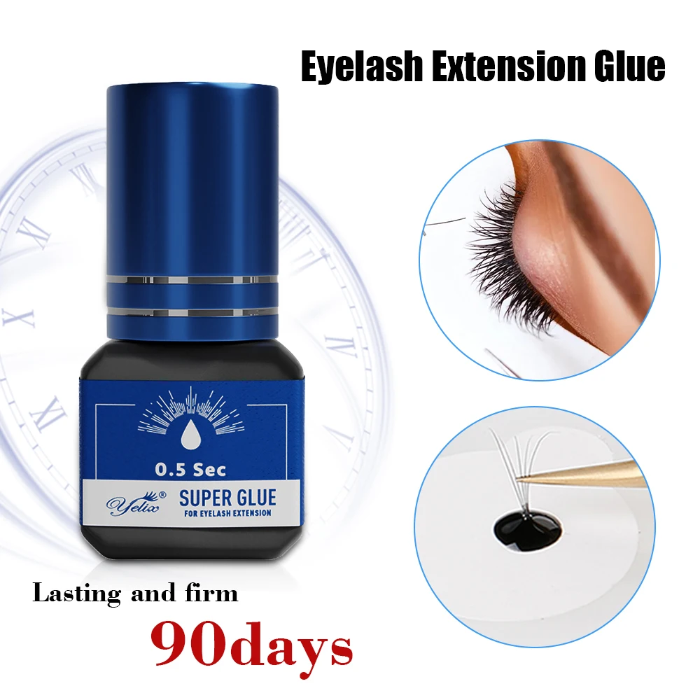 Yelix Eyelash Extension Glue 0.51 Sec Fast Dry Individual Lashes Glue