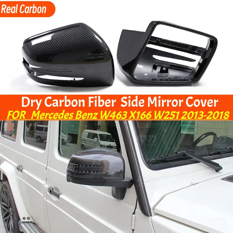 

G55 W463 W166 X166 Full Dry Carbon Rearview Mirror Cover Caps For Mercedes W463 Gl Gle 43 63 G Class Amg 2013-2019