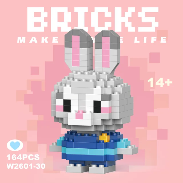 Disney 108 style Stitch LinaBell Hello Kitty Building Blocks Princess Cartoon Figrues Bricks Children's Assembly Toys Model Gift 46