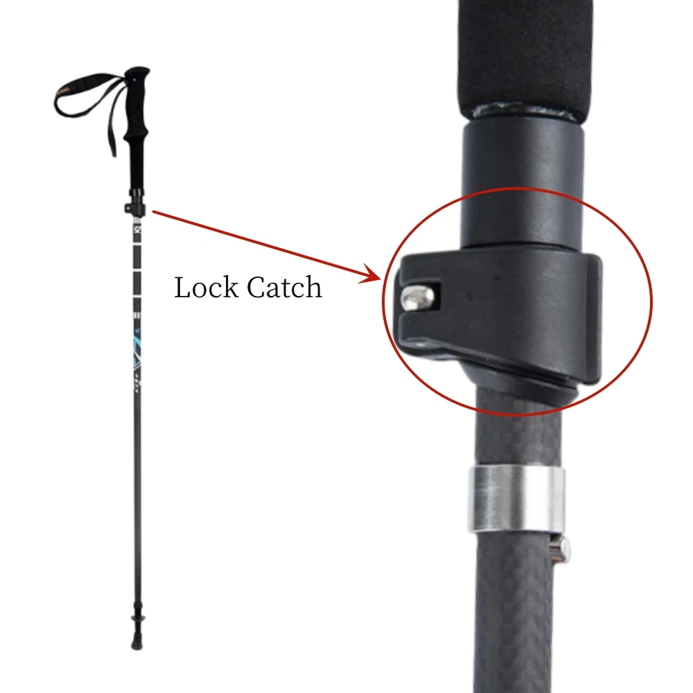 Carbon Fiber Hiking Poles Portable Walking Poles Walking Sticks Ultralight Collapsible Hiking Poles Outdoor Hiking Poles 3