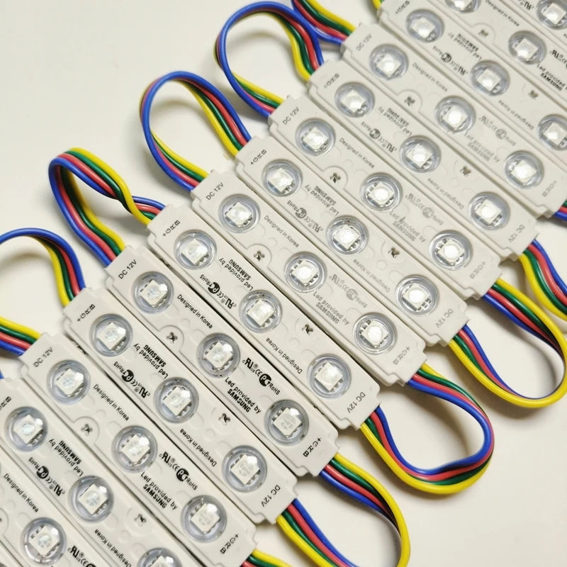 20Pcs Samsung Chip SMD 5050 3LEDs/pcs RGBW Module Lighting 12V IP68 Waterproof RGB Led Modules Ultra Bright Sign Strip Backlight