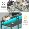 SEDETA L Shaped 66" Home Office Desk File Drawer Power Outlet Corner Computer Desk with Monitor Shelf Printer Storage Shelves 4