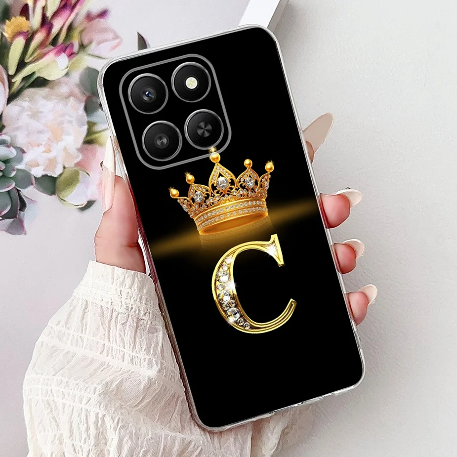 Enhanced Soft Silicone Phone Case with Crown Letters Design