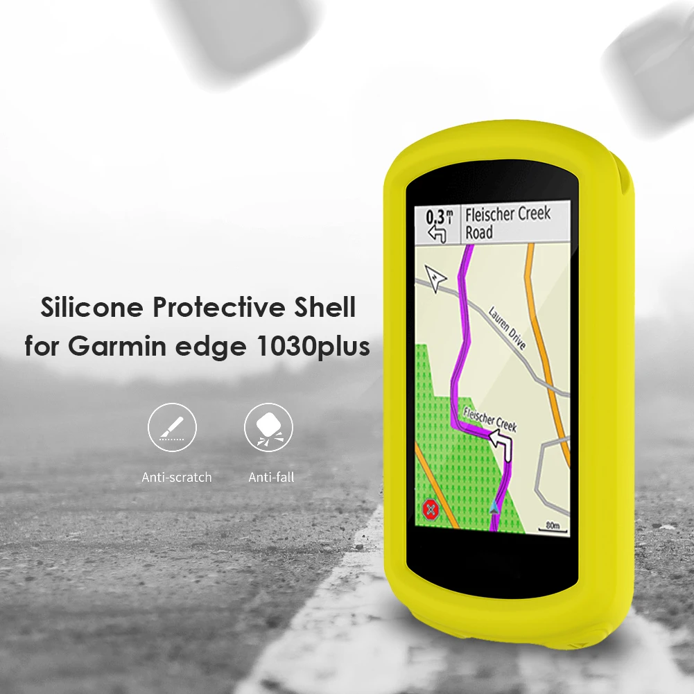 Silicone Case Protective Cover Shell for Garmin Edge 530/130/1030plus GPS Bike Computer Durable Slip-proof Anti-fall Protection 