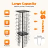 36 Pockets-Rotating Magazine Rack Holder Brochure Display Stand Comic Book Flyer Literature Display Stand 2