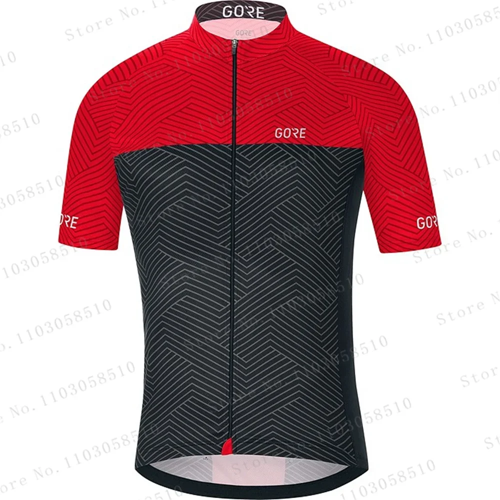 Summer Cycling Jersey Men's Shirts Team Short Sleeve Sports MTB Clothing Road Cycling Top Breathable Bib Shorts Set