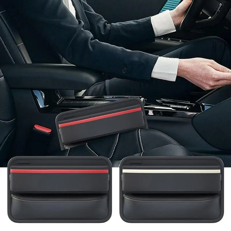 

Кожаный Органайзер для автомобильного сиденья, многофункциональный наполнитель для консоли, боковой контейнер для хранения, карман для хранения в салоне автомобиля